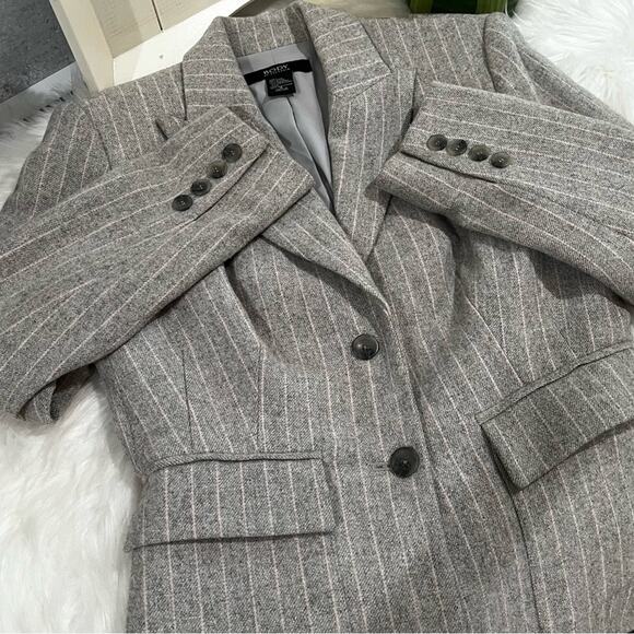 NEW Body by Victoria Wool Pinstripe Tailored Structured Hourglass Blazer Jacket - Picture 5 of 16